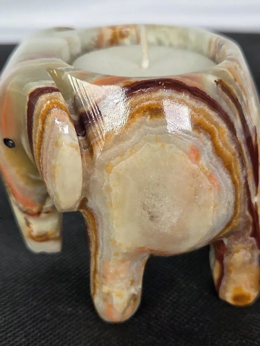Marble Elephant Tea-Light Holder 3